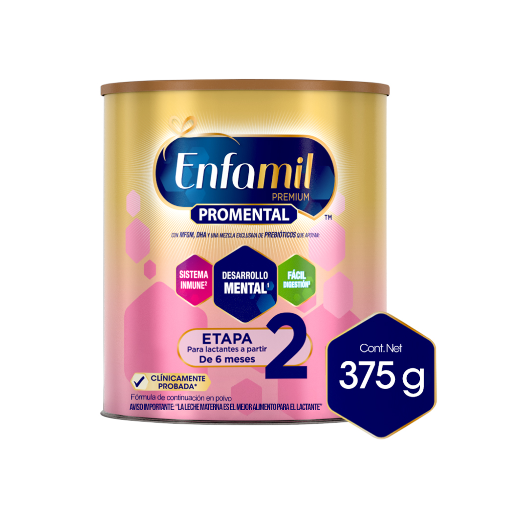 ENFAMIL PREMIUM PROMENTAL 2 CON PREBIOTICOS CON MFGM POLVO ORAL LATA X 375 G