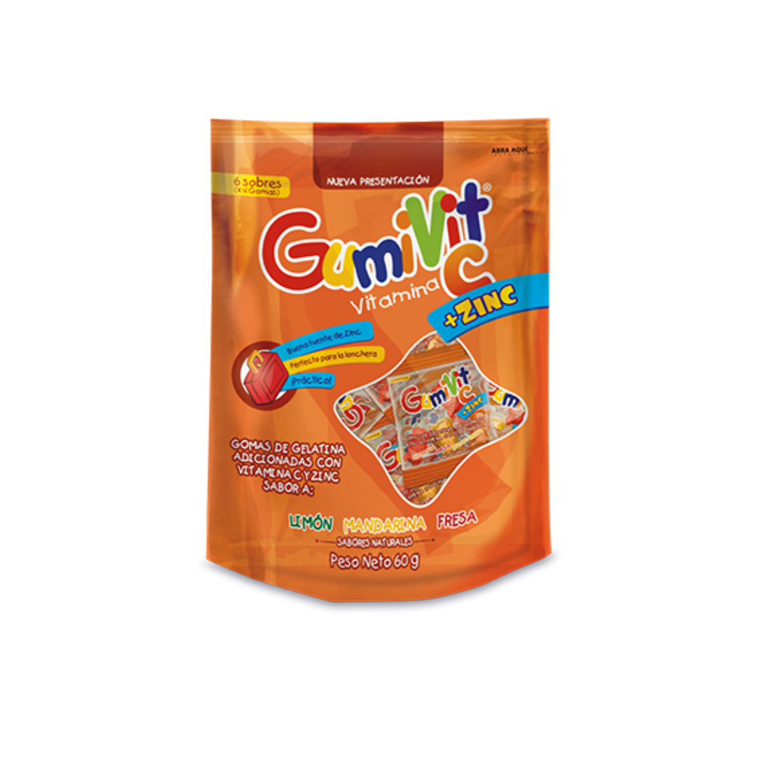 GUMIVIT C + ZINC GOMAS CAJA X 6