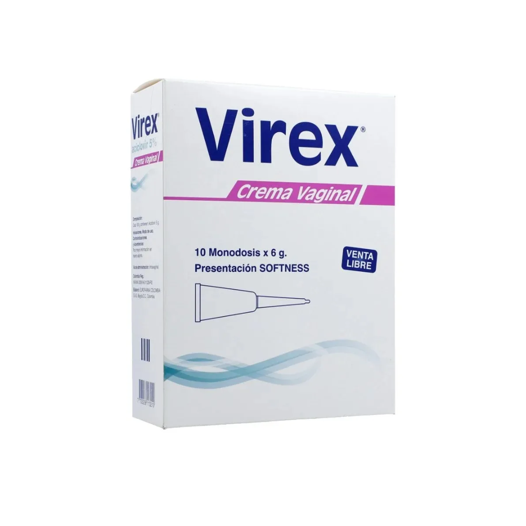 VIREX 5% (6G) CREMA VAGINAL CAJA X 10