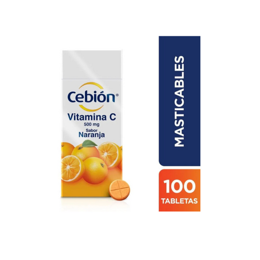 CEBION 500 MG TABLETA MASTICABLE CAJA X 100