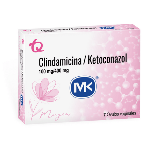 CLINDAMICINA/KETOCONAZOL MK 100 MG/400 MG OVULO CAJA X 7