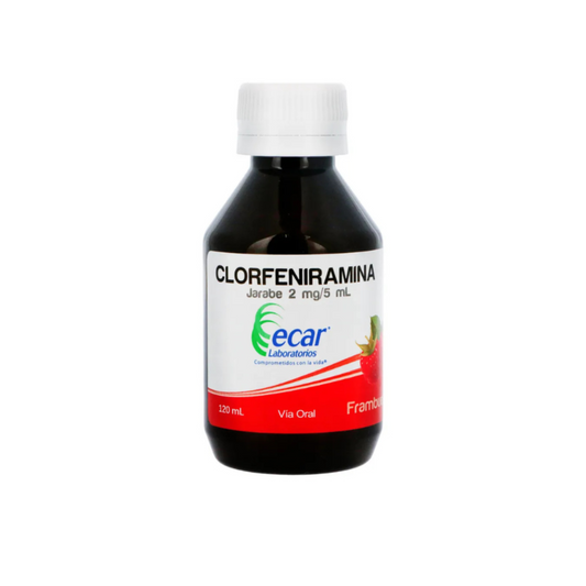 CLORFERINAMINA ECAR 2 MG/5 ML JARABE FRASCO X 120 ML