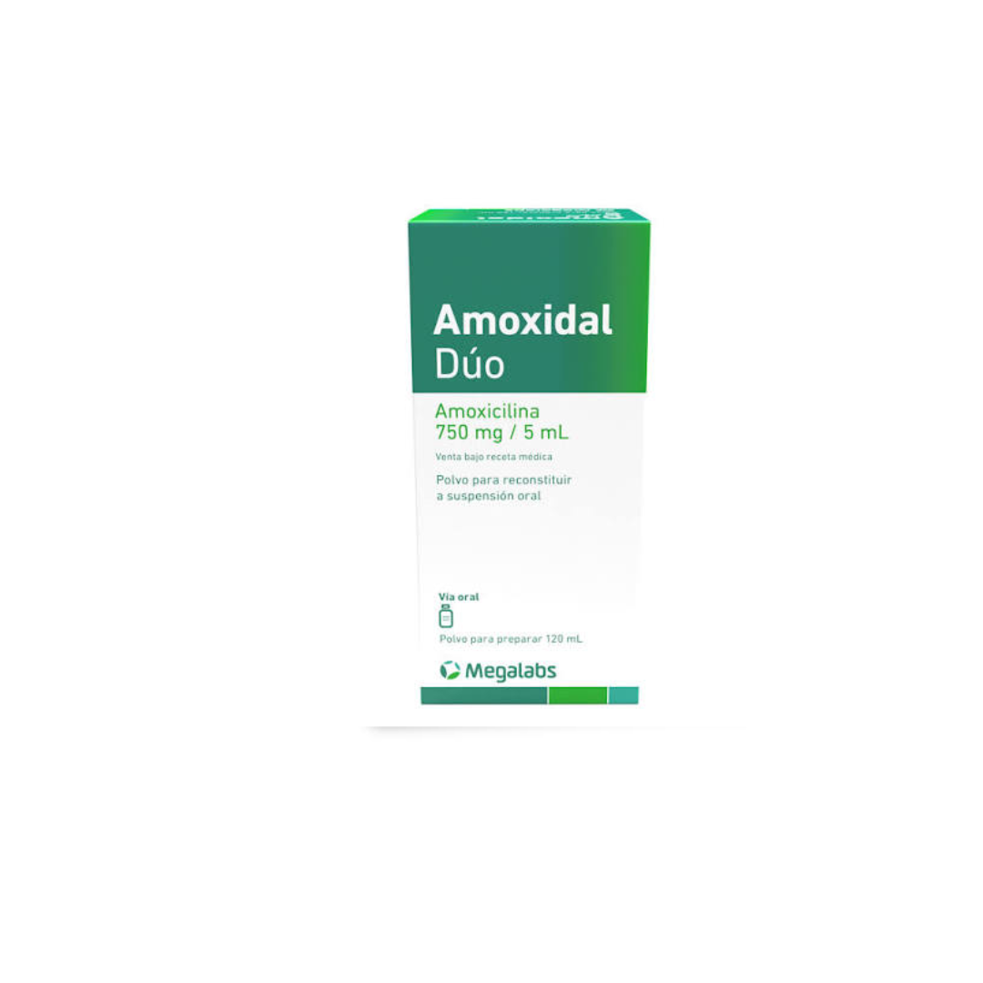 AMOXIDAL DUO 750 MG/5 ML POLVO PARA SUSPENSIÓN FRASCO X 120 ML
