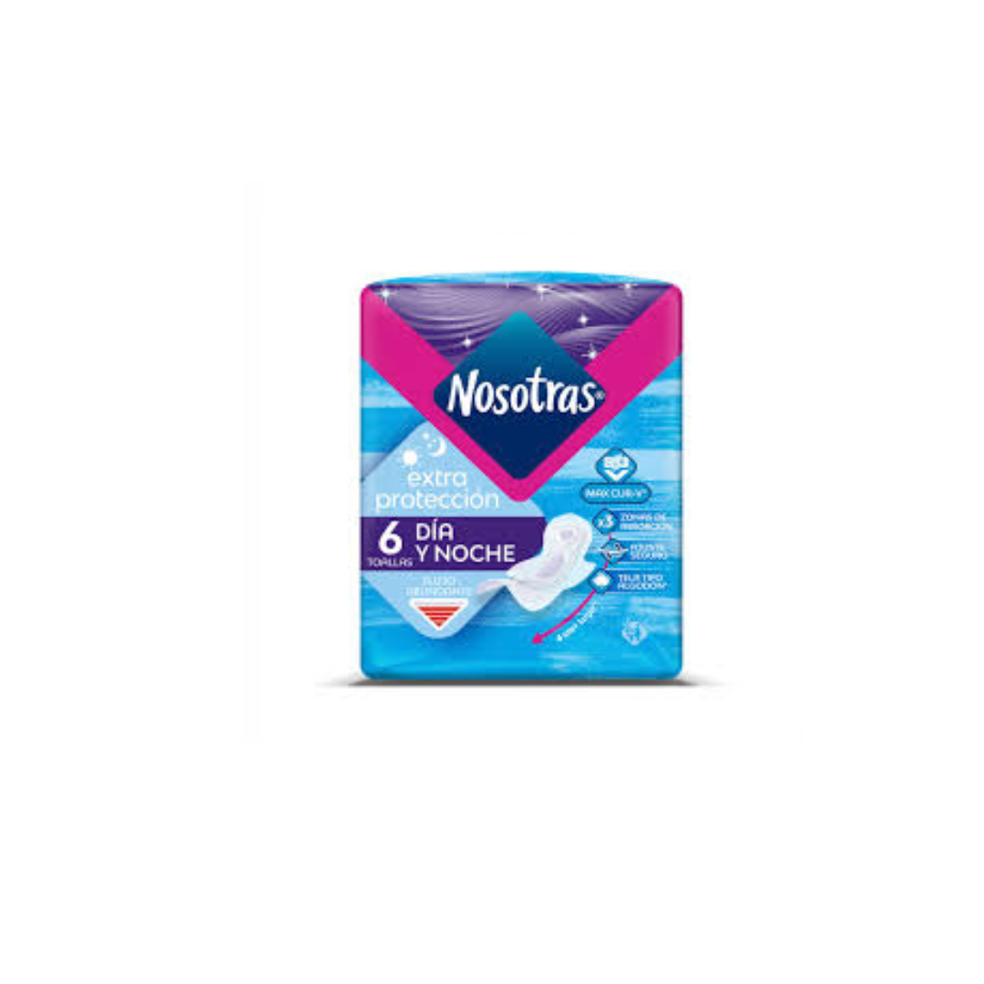 TOALLAS HIGIENICAS NOSOTRAS EXTRA PROTECCION NA PAQ X 6
