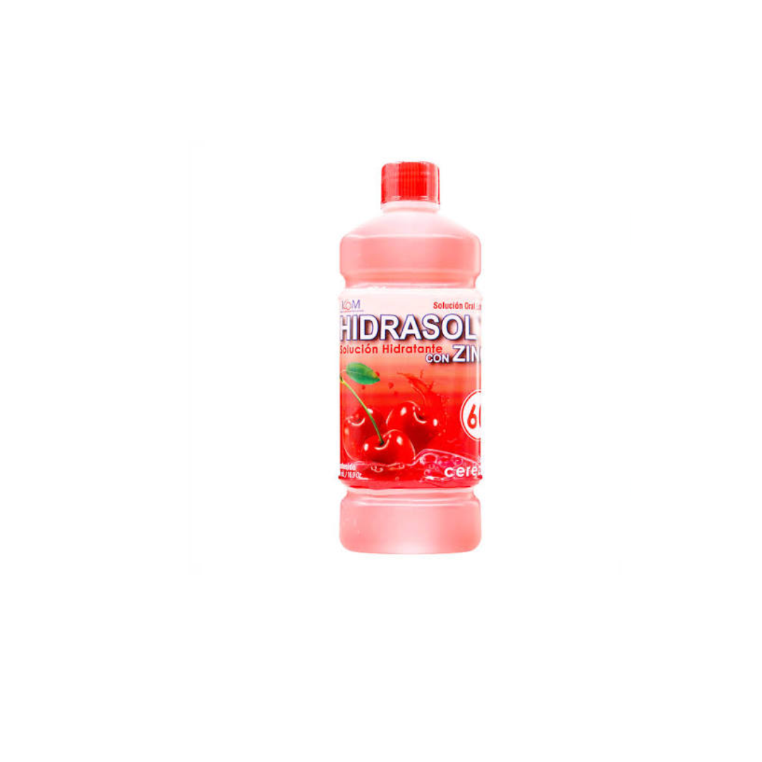 PEDIASOL CEREZA 60 MEQ + ZINC SOLUCIÓN ORAL FRASCO X 500 ML