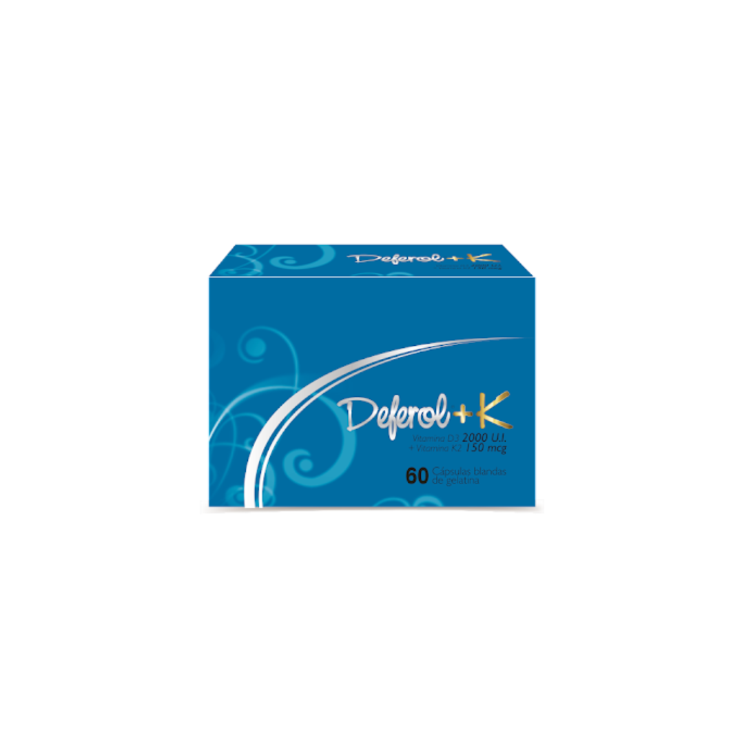 DEFEROL+K (D3 2000UI+K2 150MCG) CAPSULA BLANDAS CAJA X 60
