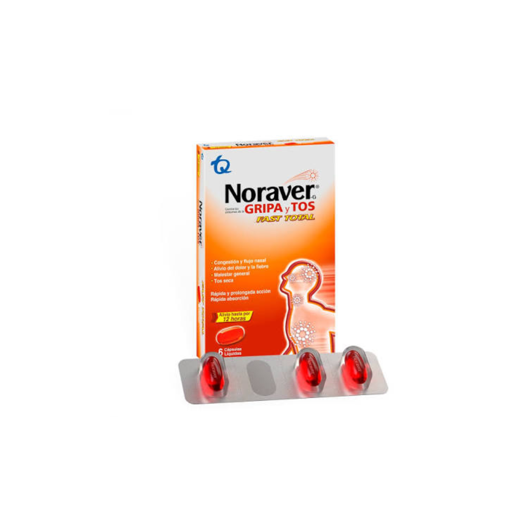 NORAVER GRIPA FAST TOTAL CAPSULA CAJA X 6