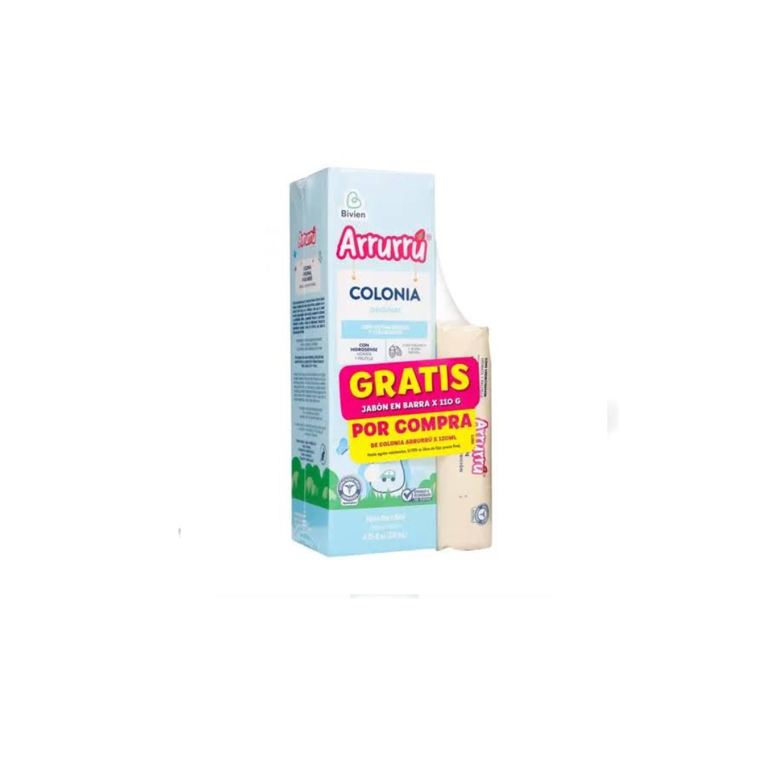 COLONIA ARRURRU ORIGINAL AZUL+JABON AVENA 110 G LOCION CORPORAL FRASCO X 120 ML