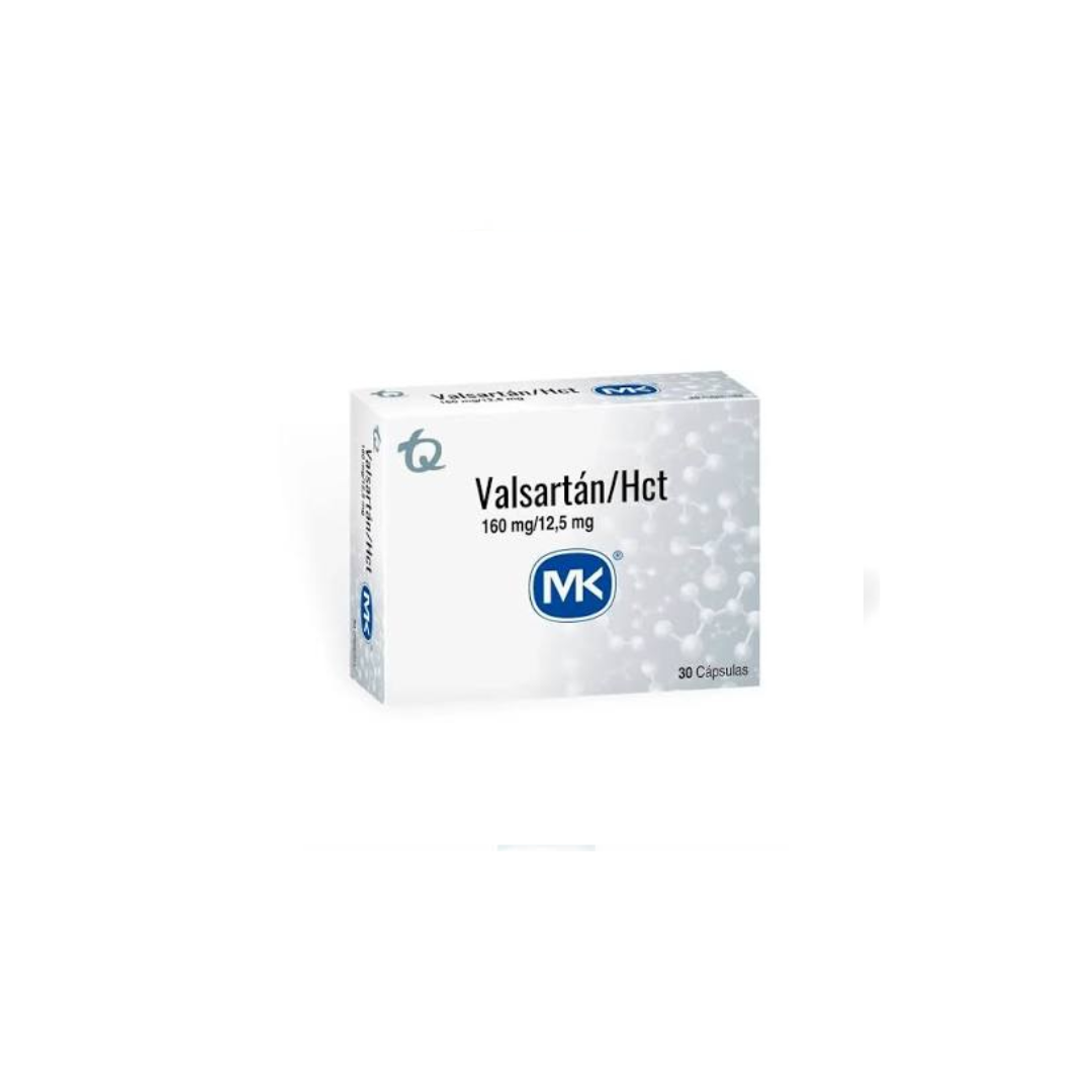VALSARTAN 160 MG + HIDROCLOROTIAZIDA 12.5 MG MK TABLETA CAJA X 30