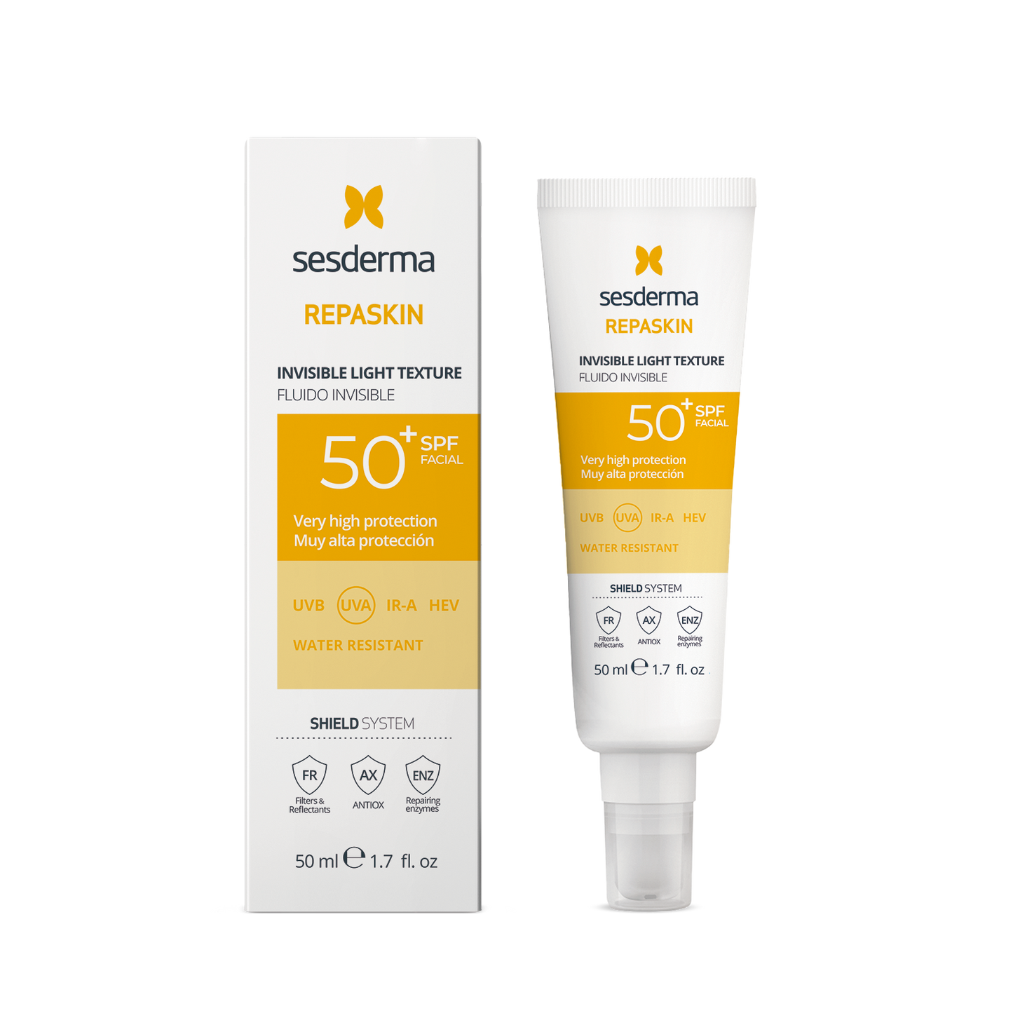 REPASKIN FOTOPROTECTOR SPF 50 FACIAL FLUIDO INVISIBLE GEL TOPICO POTE X 50 ML