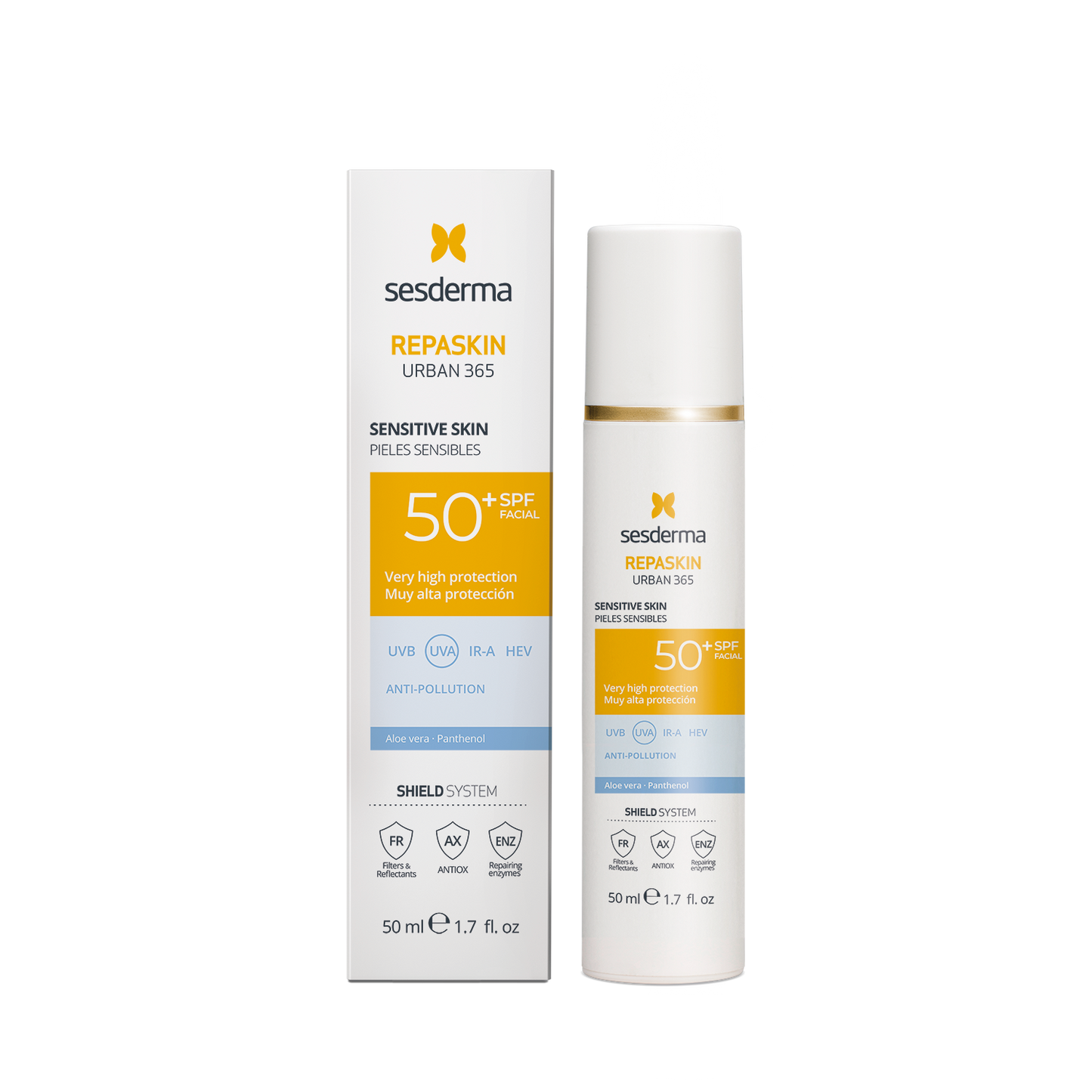 REPASKIN URBAN 365 PIEL SENSIBLE SPF50+ EMULSION TOPICA POTE X 50 ML