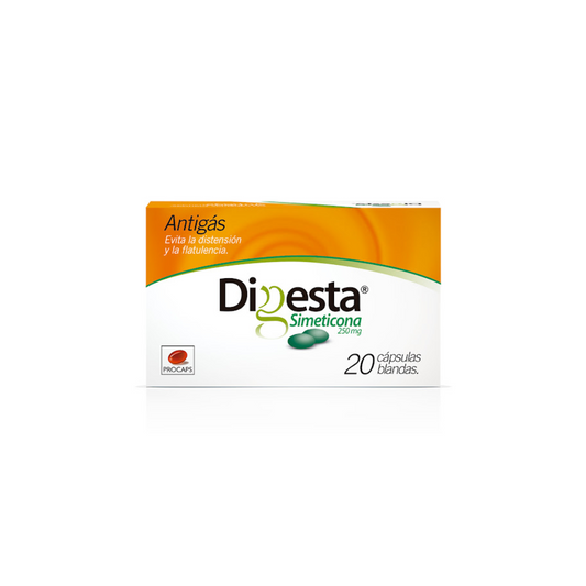 DIGESTA ANTIGAS 250 MG CAPSULA CAJA X 20