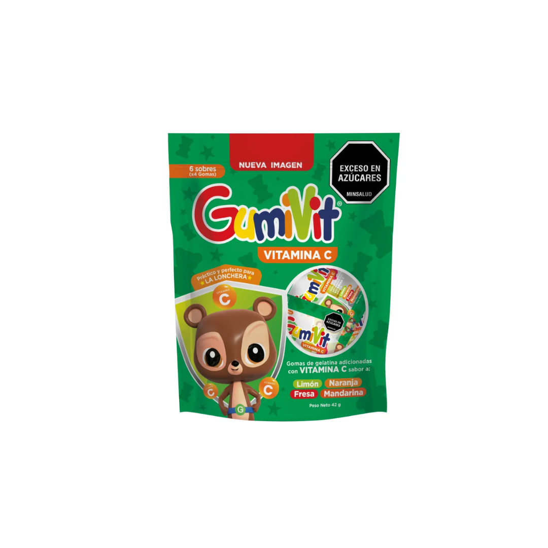 GUMIVIT C GOMAS CAJA X 6 SOBRES