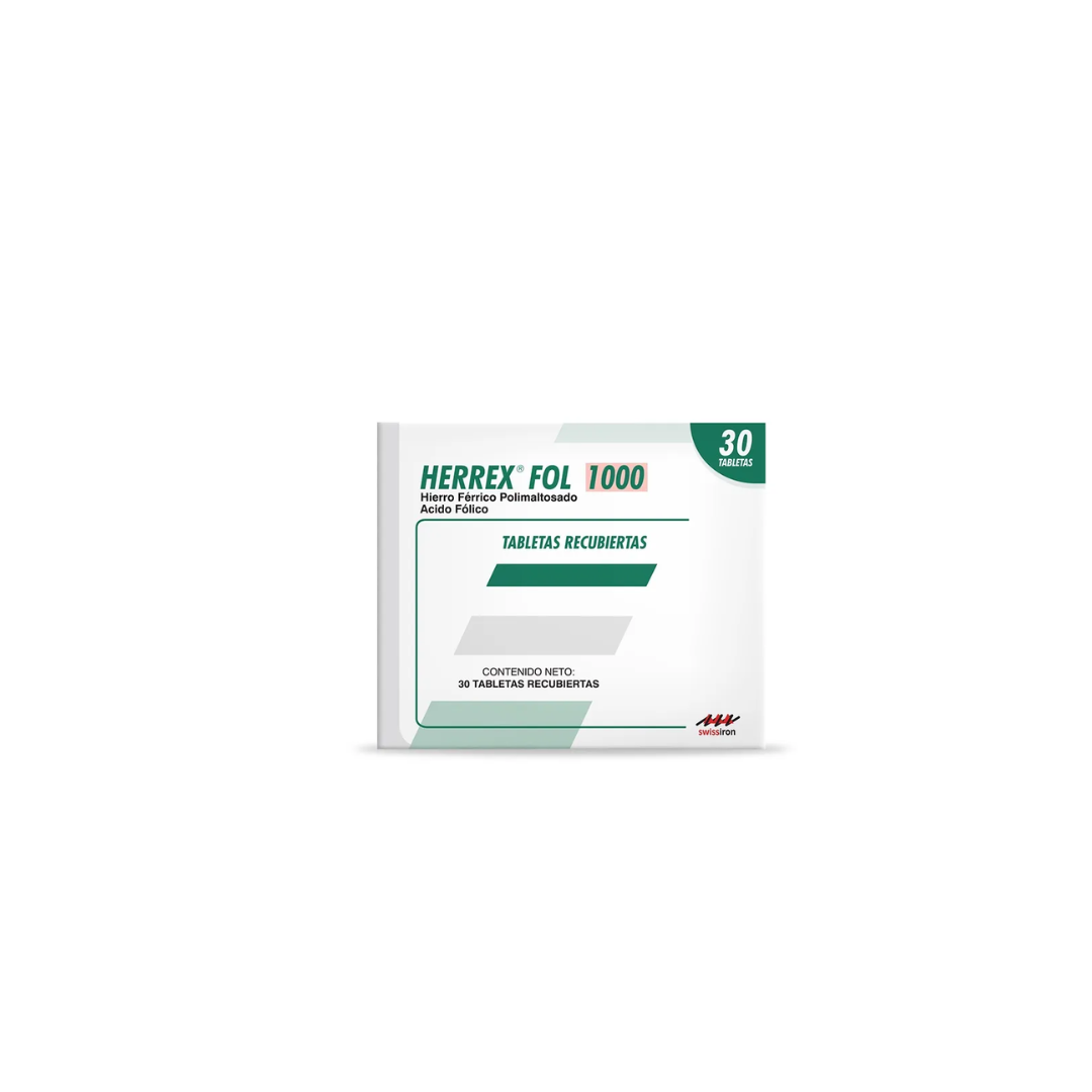 HERREX FOL 1000  TABLETA CAJA X 30