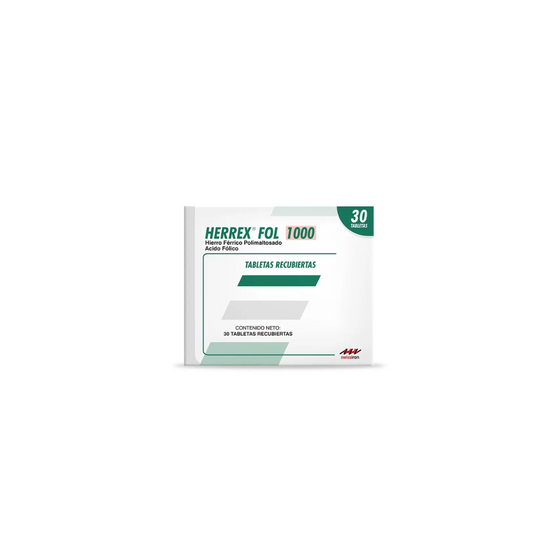 HERREX FOL 1000  TABLETA CAJA X 30