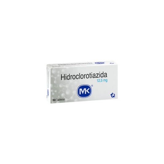 HIDROCLOROTIAZIDA 12.5 MG TABLETA CAJA X 30