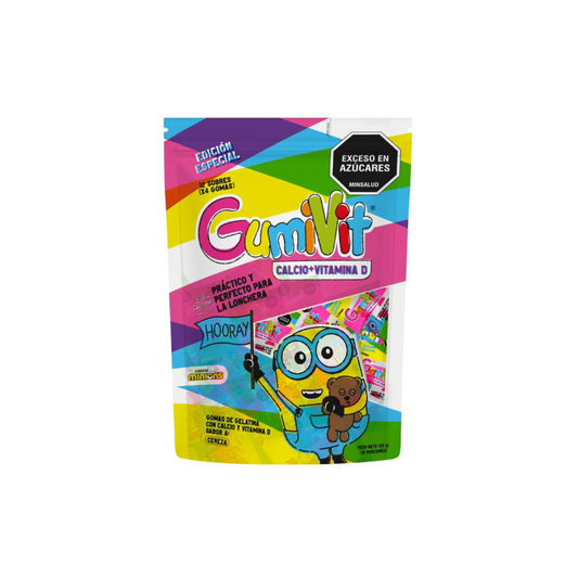 GUMIVIT CALCIO+VIT D MINIONS  GOMAS BOLSA X 12