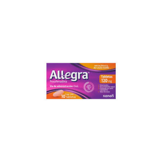 ALLEGRA 120 MG TABLETA CAJA X 10