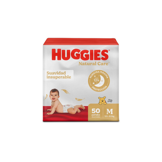 HUGGIES NAT CARE PURO/NATURAL UNISEX ET-2 NA BOLSA X 50