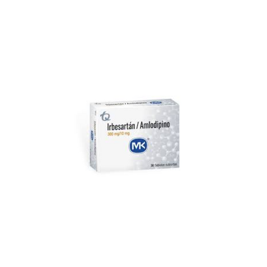 AMLODIPINO + IRBESARTAN MK 10 MG + 300 MG TABLETA RECUBIERTA CAJA X 30