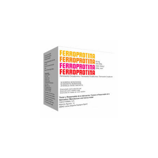 FERROPROTINA 40 MG GRANULADO CAJA X 30