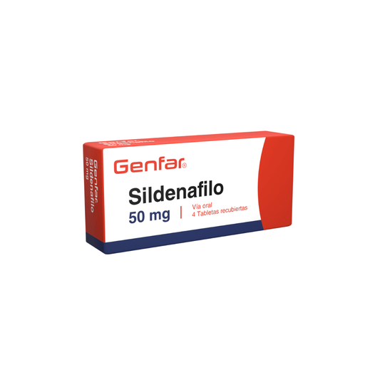 SILDENAFILO GENFAR 50 MG TABLETA CAJA X 4