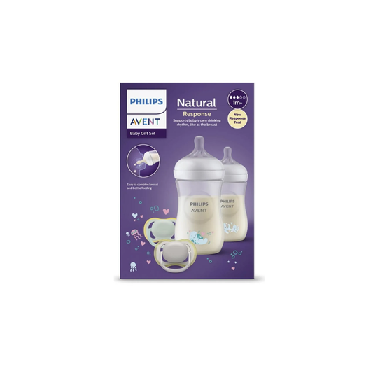 AVENT SET DE REGALO 4 PCS NATURAL 3.0 2 ENTRETENEDORES 2 TETEROS 9 ONZ NA CAJA X 1