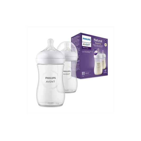 AVENT TETERO NATURAL 9 ONZ PLASTICO TAPA CHUPA BLANDA NA CAJA X 2