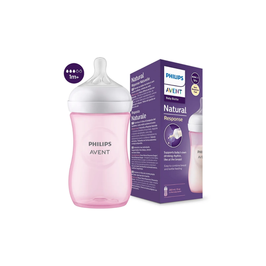 AVENT TETERO NATURAL 9 ONZ ROSADO PLASTICO NA CAJA X 1