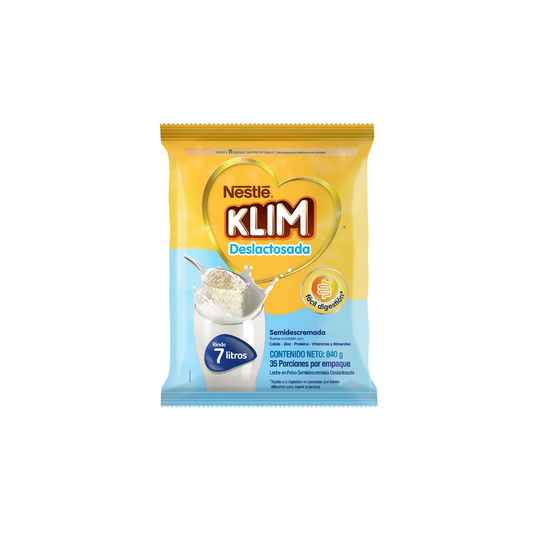 KLIM DESLACTOSADA POLVO ORAL BOLSA X 840 GR