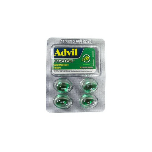 ADVIL FASTGEL 200 MG CAPSULA CAJA X 4