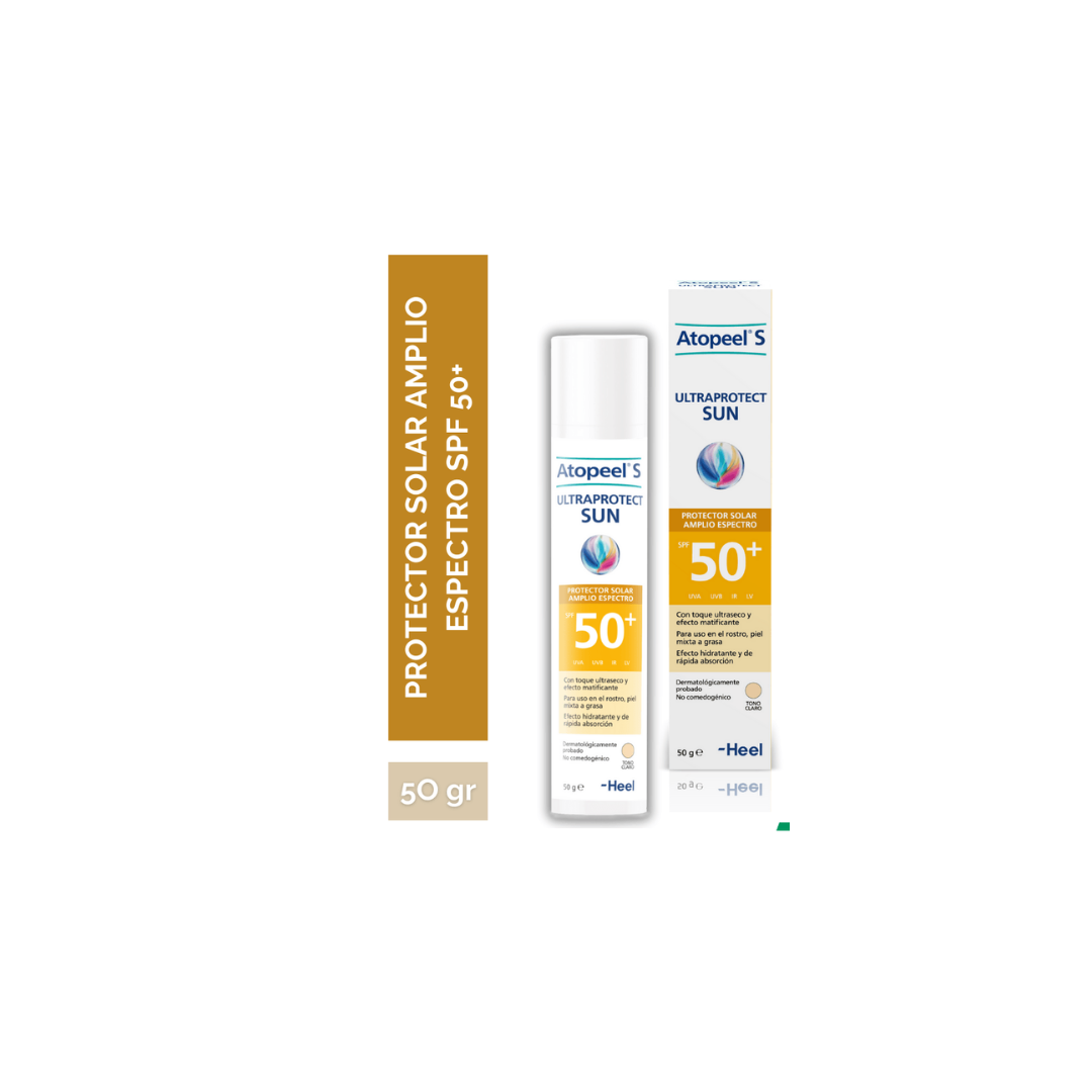 ATOPEEL PROTECTOR SOLAR SPF 50+ TONO CLARO CREMA TOPICA TUBO X 50 GR