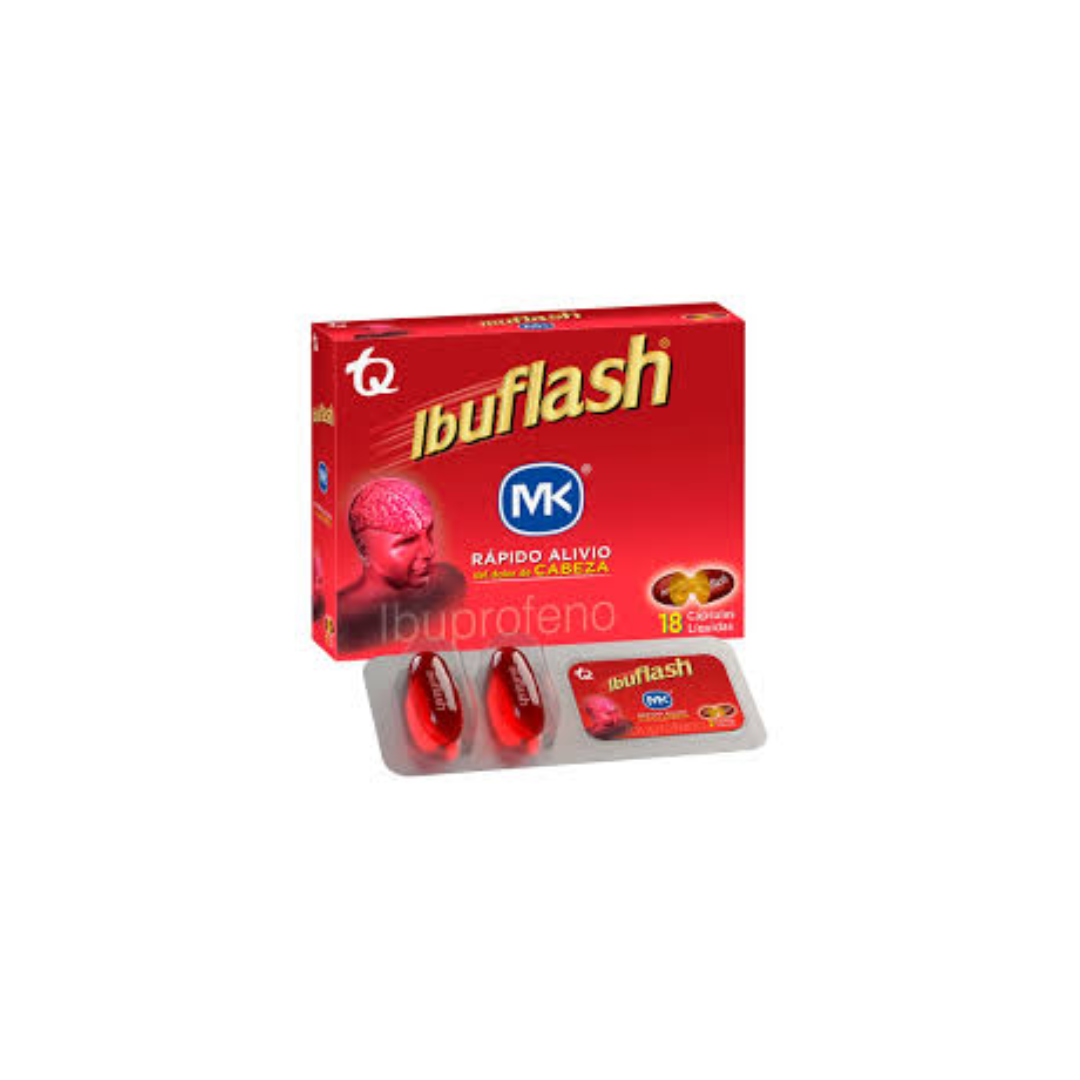 IBUFLASH 400 MG CAPSULA CAJA X 18
