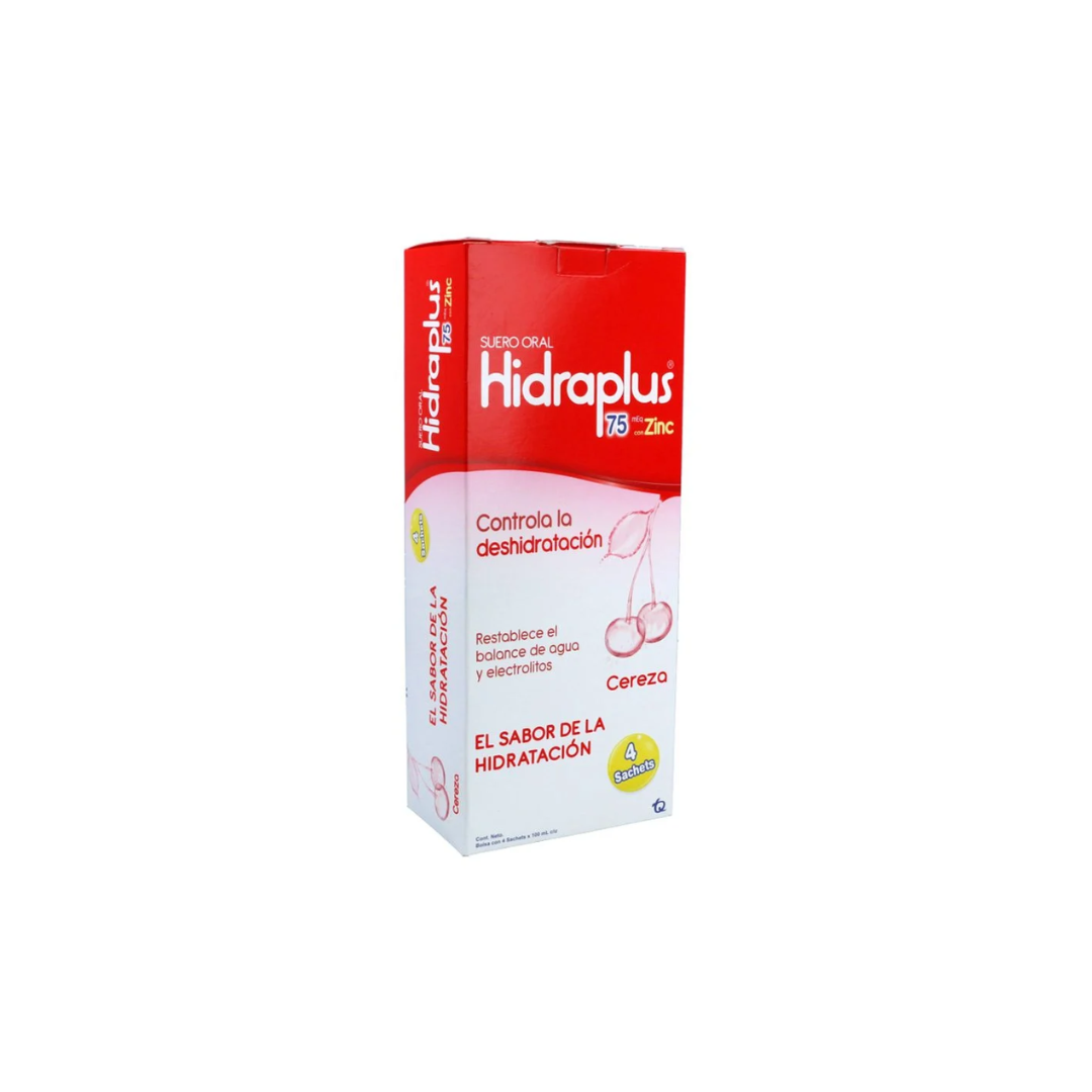 HIDRAPLUS SACHET CEREZA X 100ML SOLUCIÓN ORAL CAJA X 4