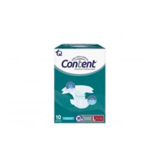 PAÑAL ADULTO CONTENT MEDICAL TALLA L NA PLEX X 10 UNDS